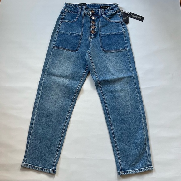 BLANKNYC Women's Pocket Button Fly Leg Pant Denim Jeans Size 26 - Picture 3 of 12